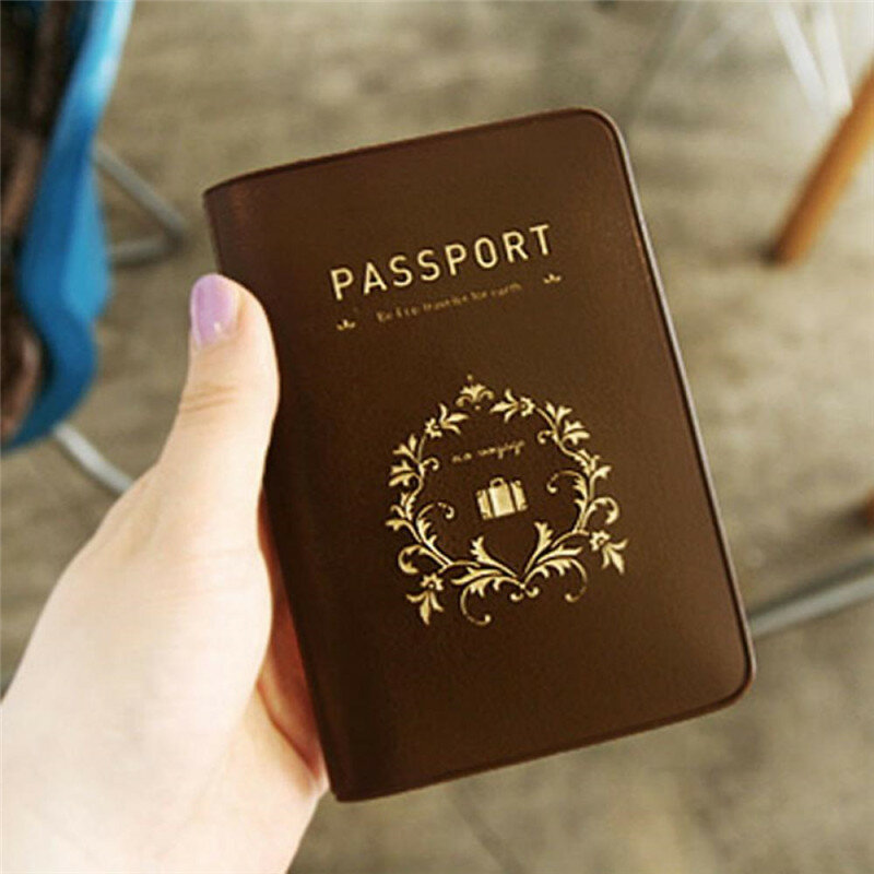 Mode Baru Tempat Penutup Kartu ID Paspor Sederhana Utilitas Perjalanan Pelindung Kulit PVC Casing Dokumen Penutup Kantong Pemegang