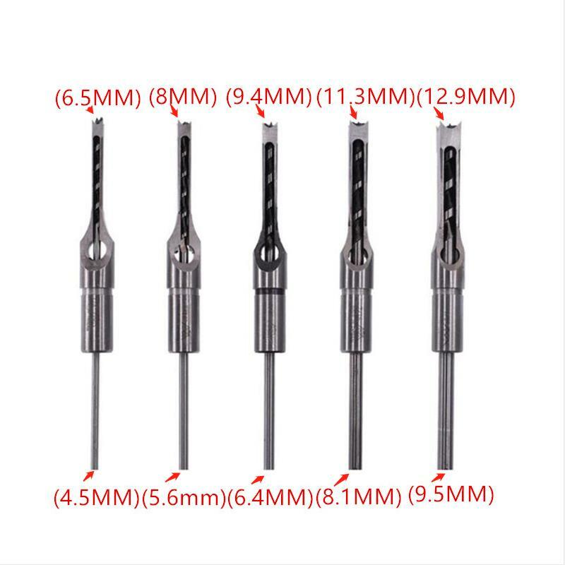 Woodworking Tools Drill Bits High-Carbon Steel Square Hole Drill Deep Mortising Chisel 6.35-12.7MM Aperture Quality Efficient