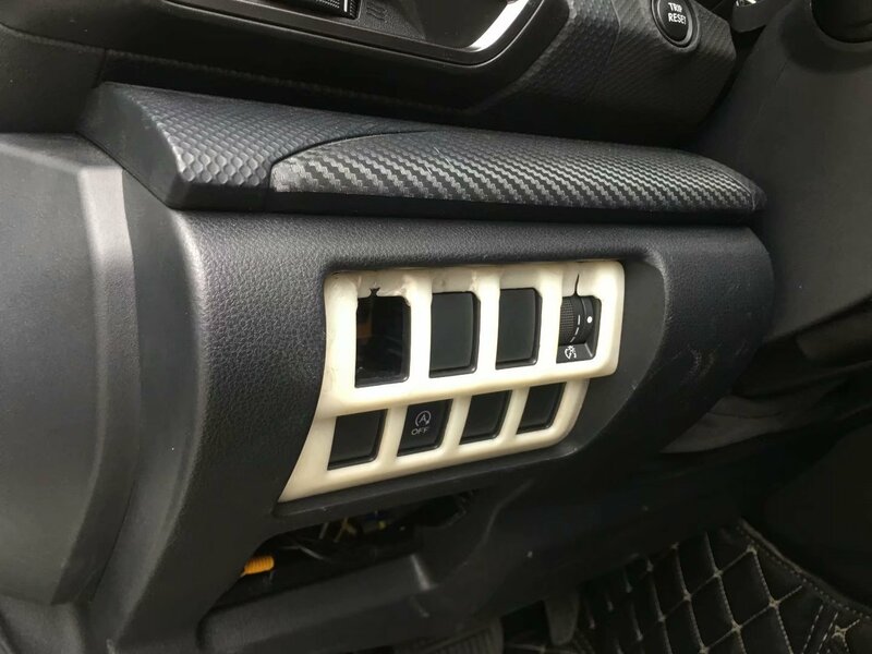لسوبارو فورستر 2019 2020 أزرار التبديل الأمامي تحكم لوحة الإطار الديكور غطاء الكسوة سيارة التصميم