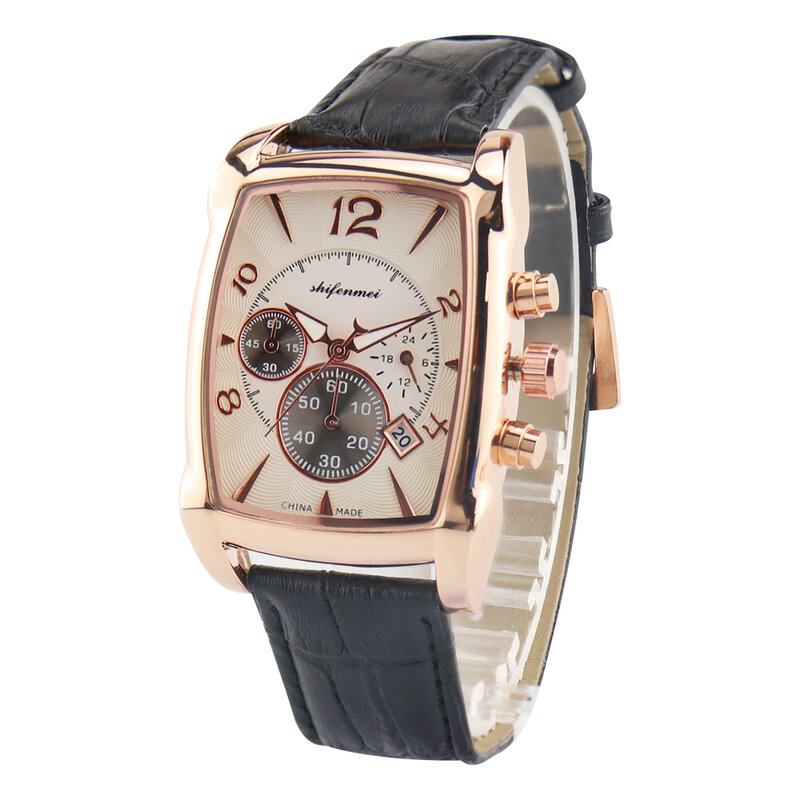 Shifenmei Herren Uhren Mode Armbanduhr Top Marke Luxus Wasserdichte Sport Chronograph Quarz Uhr Männer Relogio Masculino