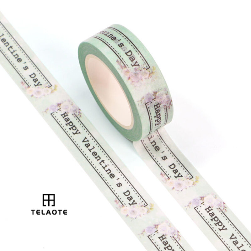 10m Valentine's Day Washi Tape Flowers Bowknot Decorative Tapes Love Heart  Moustache Craft Masking Tape for Party Scrapbooking