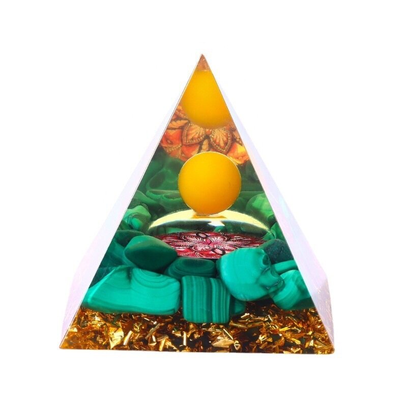 Pyramide Orgonite en cristal de guérison, pierres Chakra à Quartz, boule de Protection Emf, arbre d'énergie, méditation d'énergie Reiki, livraison directe