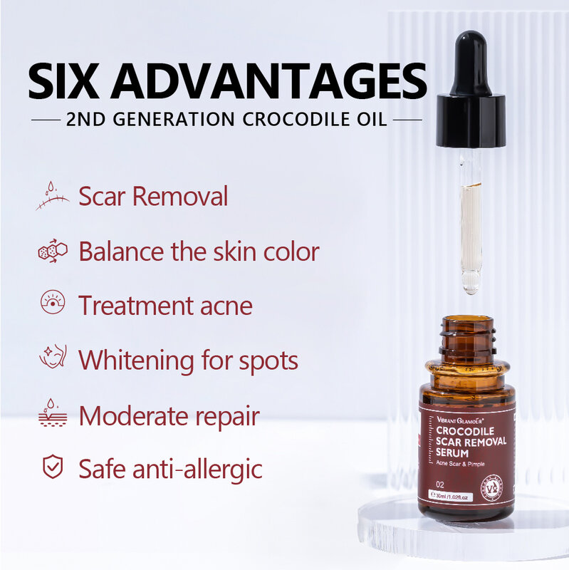 Vibrante GLAMOUR de curación de cicatrices Sérum para tratamiento del acné marcas eliminación de acné y cicatrices Blanqueamiento Dental Para manchas de cuidado de la piel 30ml