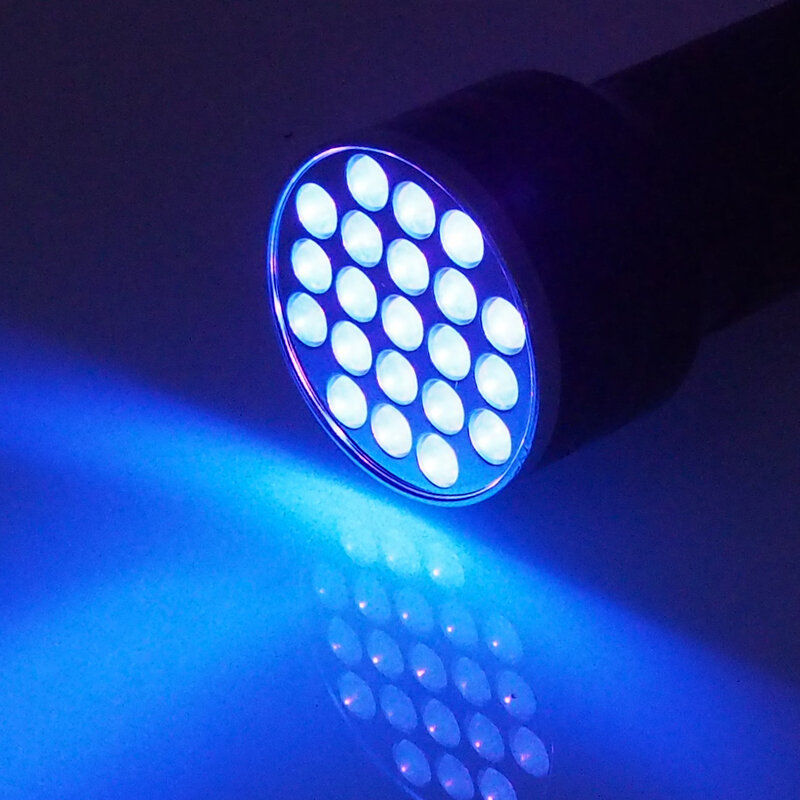 21LED UV Flashlight 12LED 395-400nm UV Torch Lanterna Ultraviolet Black Light Lamp Flashlight for Pet Urine Scorpion Testing