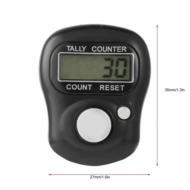 1 pçs eletrônico digital contador mini lcd eletrônico pedômetro cor aleatória handheld anel de marcação plástico contador transporte da gota