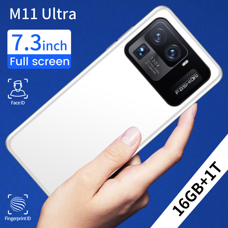 Mobile Phone Xiomi M11 Ultra Qualcomm Snapdragon 888 16GB 1T 6800mAh 7.3'' Andriod11.0 Dual SIM Global Version 5G Smartphone 4G