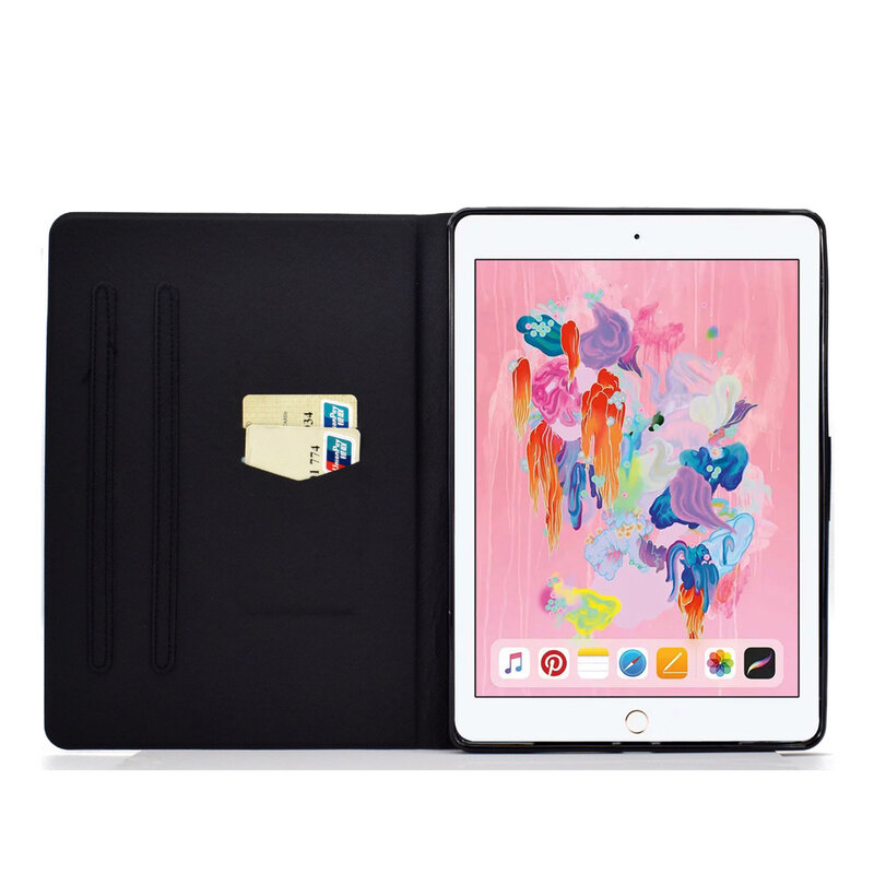 Luksusowe PU skórzany portfel z klapką skrzynki pokrywa silikonowa Shell Coque Funda stojak na Apple iPad 10.2 "calowy 2019 7th gen A2197 A2198