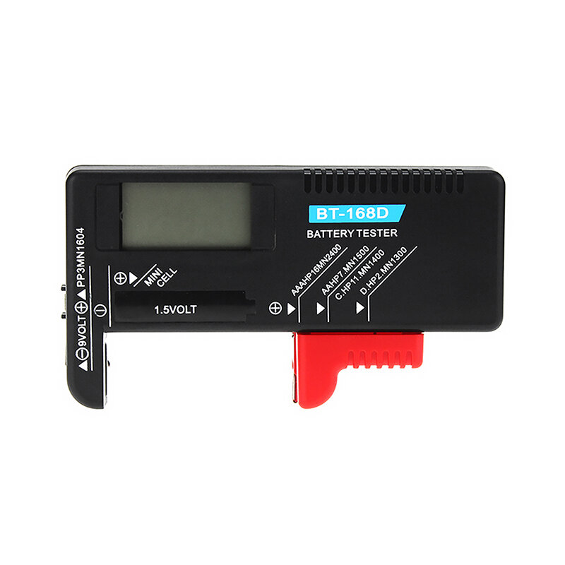 Verificador universal do volt do verificador da bateria do tamanho múltiplo do botão de BT-168 para aa/aaa/c/d/9v/1.5v lcd
