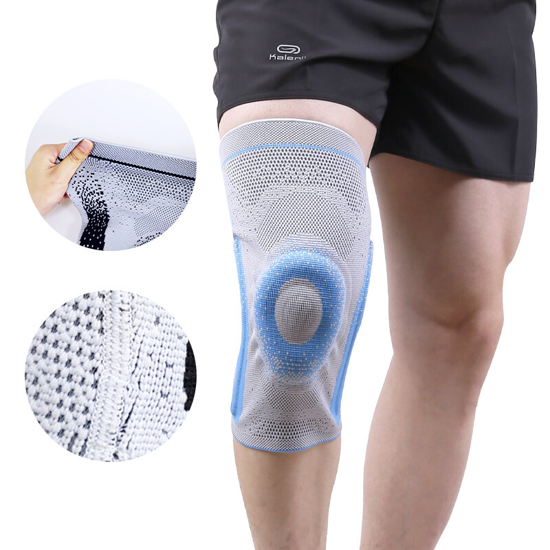 Rodilleras de silicona con correa para artritis, rodilleras para articulaciones, protección de compresión de menisco, deporte, 1 unidad