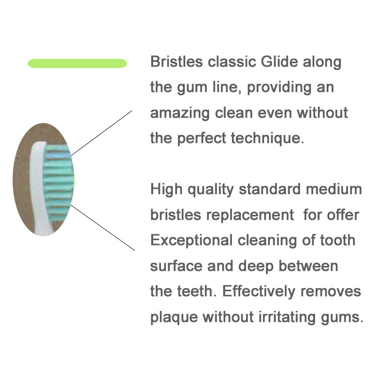 Cabeças de escova de dentes elétrica, 4 unidades, pacote individual, hx6014p, para substituição de cabeças de escova de dentes elétrica, adequadas para ph soni, cuidados