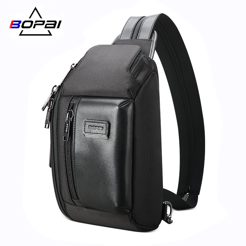 BOPAI Man Waist Bag Fashion Chest Pack Multifunctional Outdoor Sports Crossbody Bags Casual School Travel Male Bum Belt Handbag