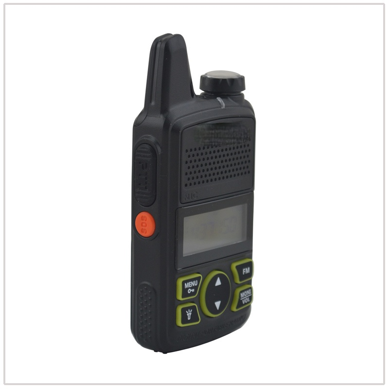 Mini walkie-talkie BF-T1, UHF, 400-470MHz, 1W, 20 canales, Radio FM portátil con auriculares