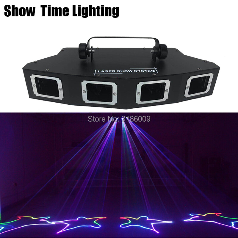 Good Effect Beam Line Scan Laser RGB 3IN1 Full Color Disco Laser 4Lens Sector DJ Lazer Good Use For Home Party KTV Night CLub