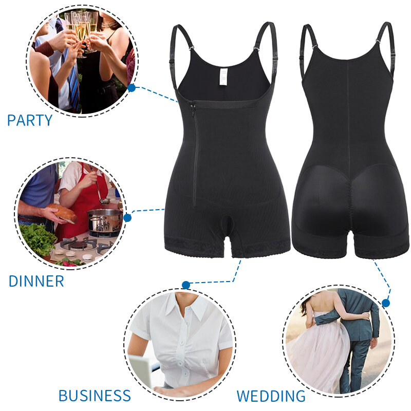 Modelador de abdômen para corpo inteiro, roupa modeladora de cintura abdômen para controle da barriga, bainha de emagrecimento para mulheres, sem costura