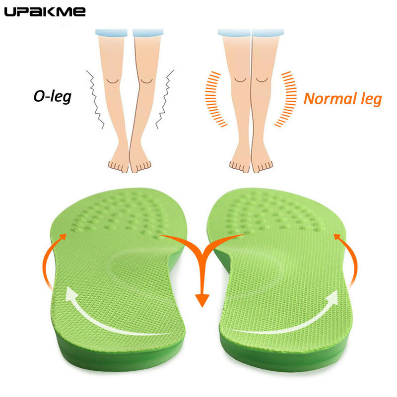 UPAKME O/X-Leg Orthopedic Insoles Arch support Insole Corrigibil Bow Legs Valgus Varus Massaging Shoe pads Beauty Leg Feet Care