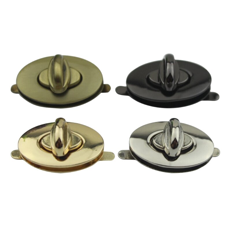 Metal Oval Shape Clasp Turn Lock Twist Locks for DIY Handbag Shoulder Bag Purse Hardware 