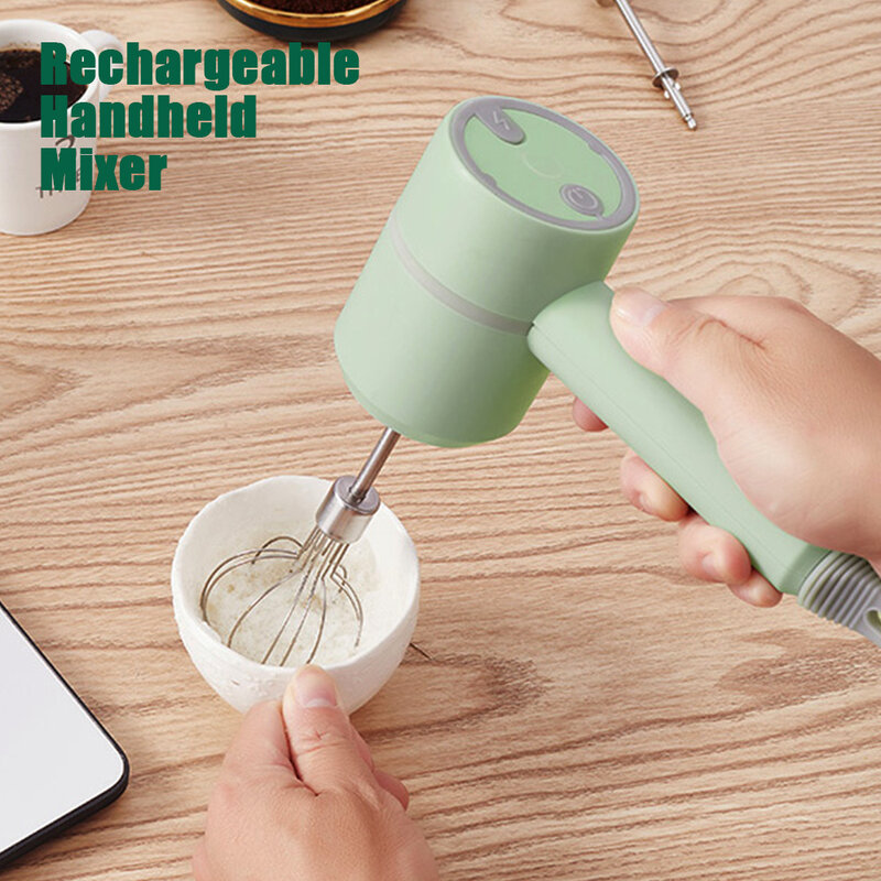 2021 Rechargeable Milk Frother Electric Wireless Mixer Portable Handheld Milk Foamer Electric Food Blender Mixers Milk Frother