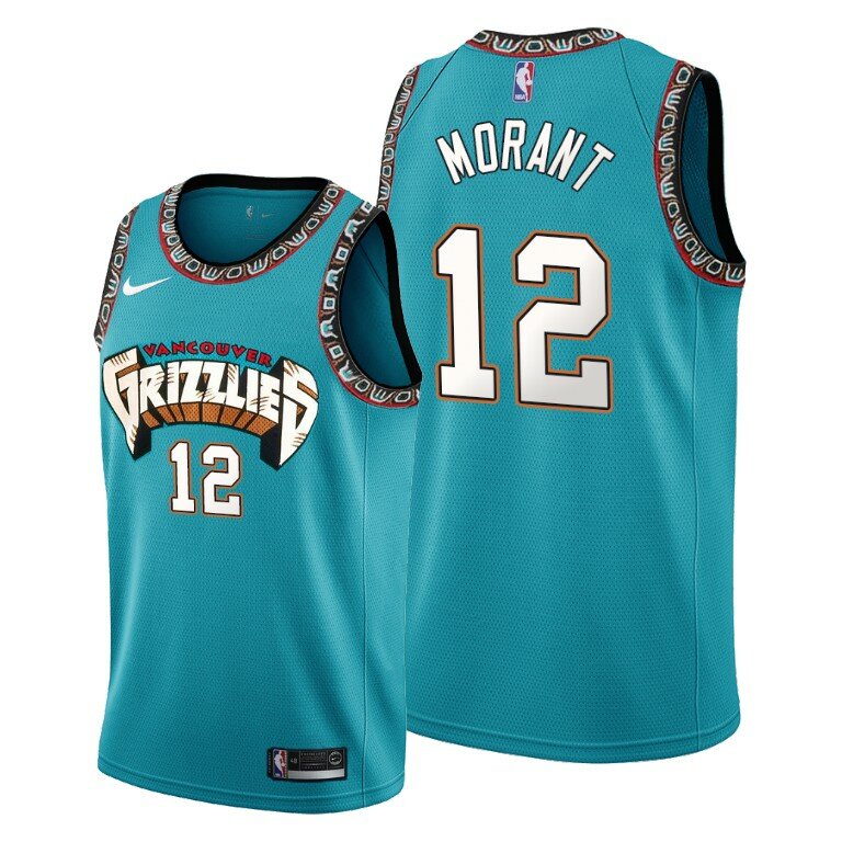 Maglia da basket 2021 NBA da uomo m12 Grizzlies Ja Morant #12 City Edition Jersey nera