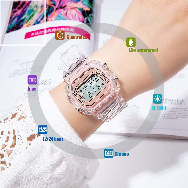 Orologio unico per ragazze ragazzi moda impermeabile orologio digitale Unisex semplice calendario a LED orologi accessori per bambini