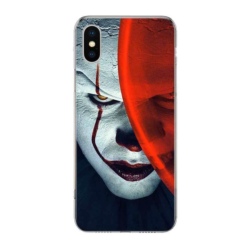 Pennywise – coque d'horreur Clown en Silicone, étui pour Apple iPhone 12 11 Pro XS Max XR X 7 8 6 6S Plus SE 2020 5 5s Mini