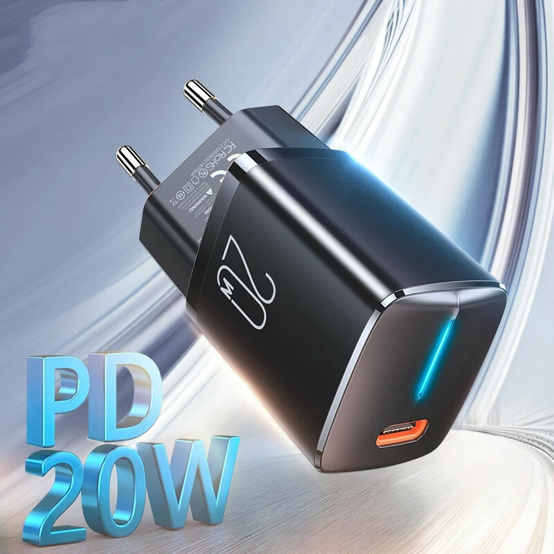 Cargador PD de 20W para teléfono móvil, dispositivo de carga superrápida QC3.0 4,0, compatible con Huawei, xiaomi, Samsung tipo C, de viaje rápido