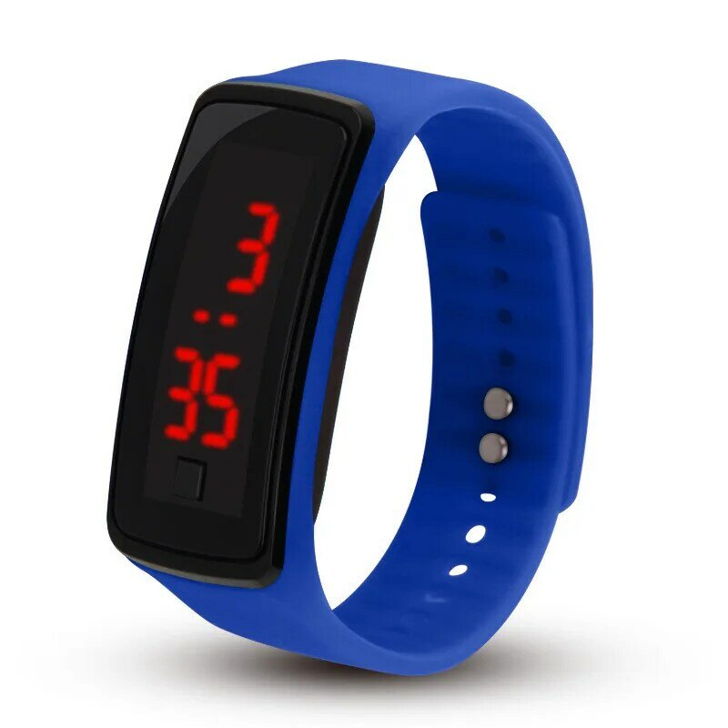 Reloj electrónico deportivo para niños y niñas, pulsera Digital con pantalla led colorida, a la moda