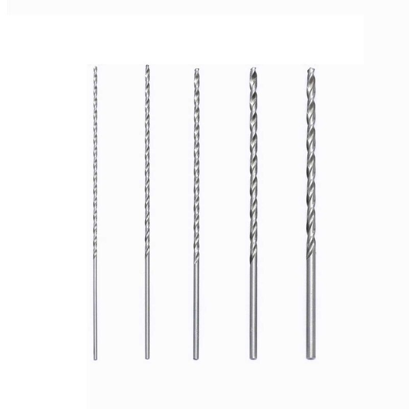 5Pcs Extra Long High Speed Steel HSS Twist Drill Bits Metal Drilling Tool 160mm 2/3/3.5/4/5mm
