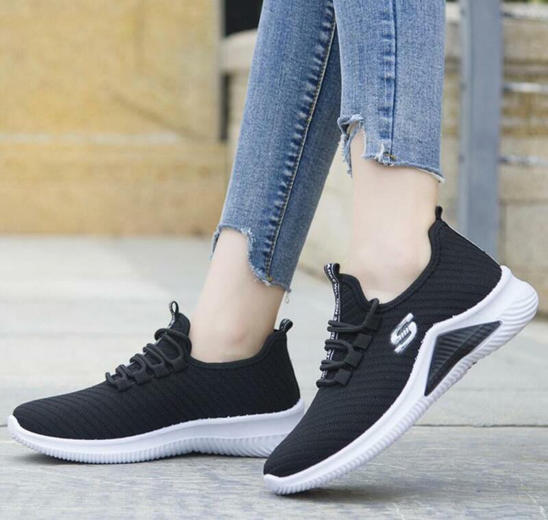 Zapatillas deportivas con plataforma para Mujer, Tenis femeninos, color negro, 2020