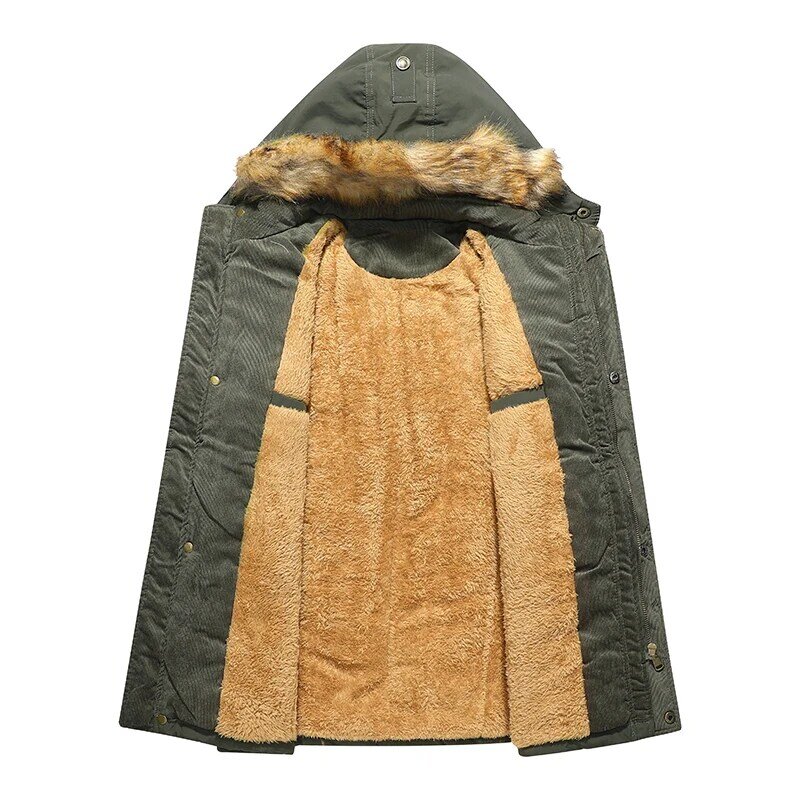 Мужская стеганая куртка, зимняя Толстая куртка средней длины, модная мужская куртка в Корейском стиле, 2021
