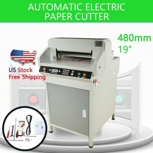 Machine de découpe électrique automatique pour papier, coupe-papier robuste, 480mm, 19 pouces