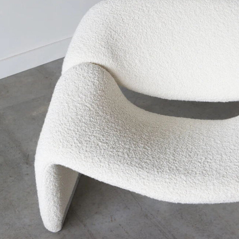 Классический дизайнерский стул в стиле ретро, дугообразный односпальный диван, кресло в скандинавском стиле ваби, односпальный стул, сетча...