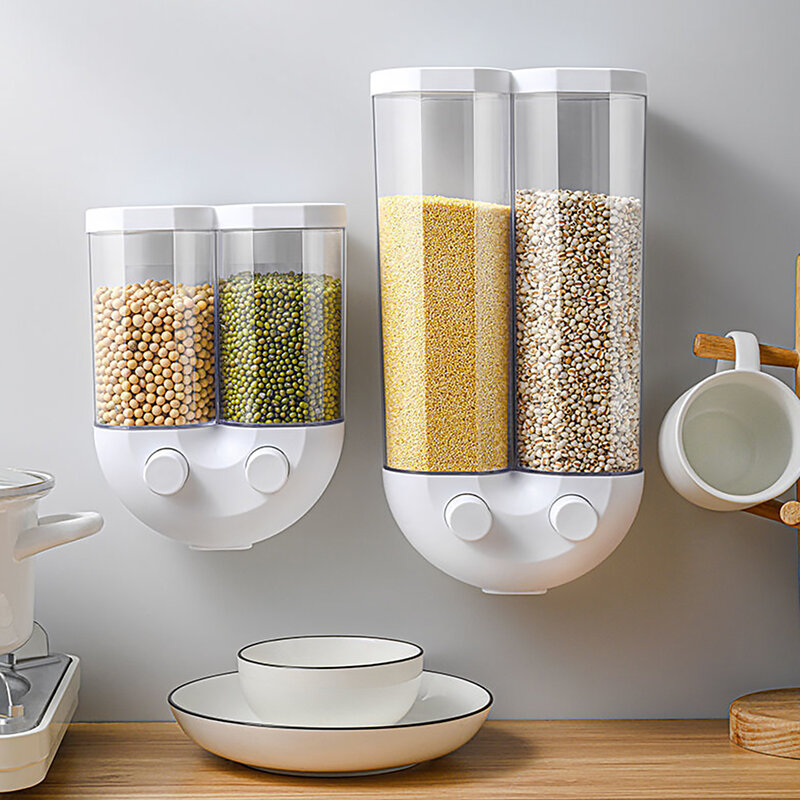 Grains Food Organizer Transparent Sealed Storage Box Soy Red Bean Soy Bean Container Household  Wall-mounted Large Capacity Can