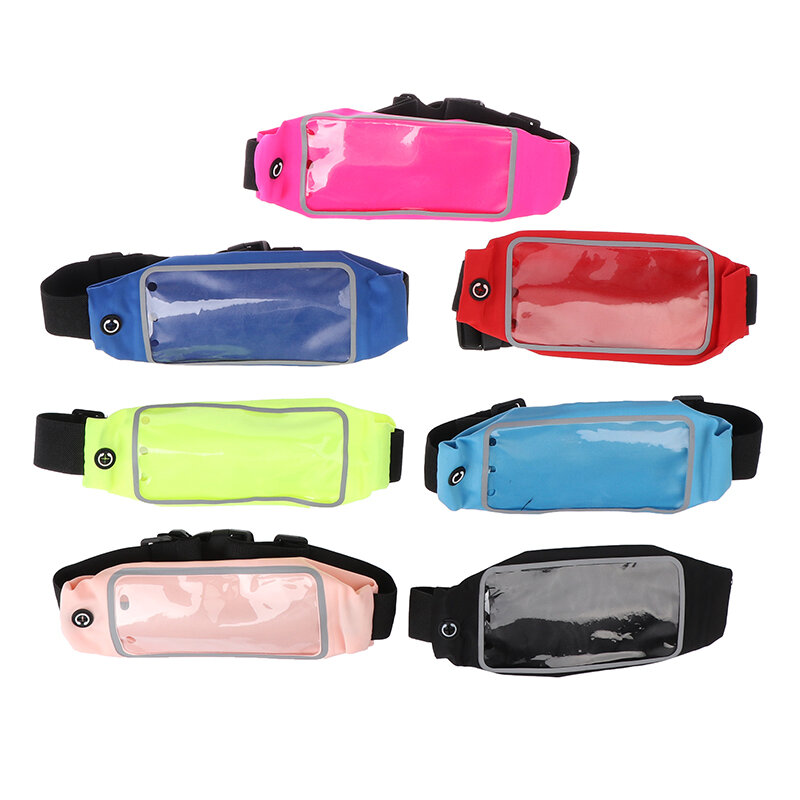 Perjalanan Olahraga Multifungsi Saku Mini Tas untuk Pria Wanita Portable USB Yang Nyaman Pinggang Pack Tahan Air Ponsel Sabuk Tas