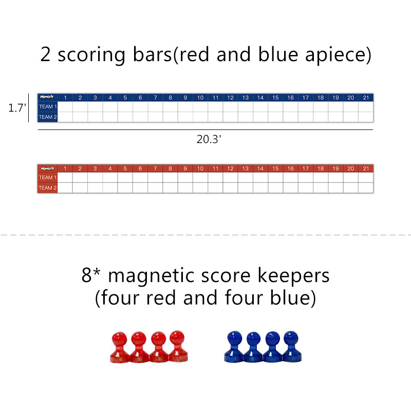 Cornhole Scoreboard with Magnetic Score Keepers for Cornhole Boards