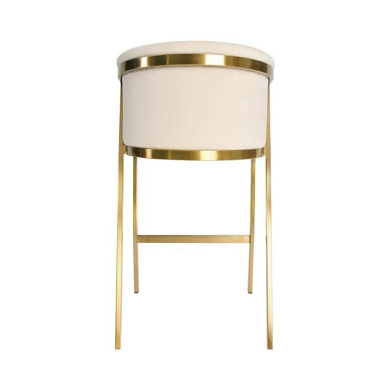 Роскошный современный золотой барный стул из нержавеющей стали, стул с высокой ножкой для отеля, кафе, дома