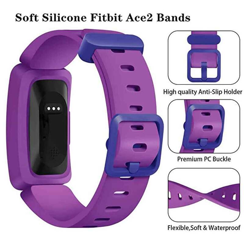 Correa de goma para reloj inteligente Fitbit ACE 2 3 para niños, pulsera de repuesto para Fitbit Inspire 1 2 HR