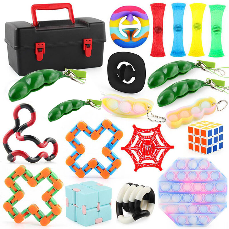 20 foto/set cubo magico Puzzle giocattolo di decompressione anti-ansia facile da girare liscio cubo magico giocattoli giocattoli educativi per l'apprendimento