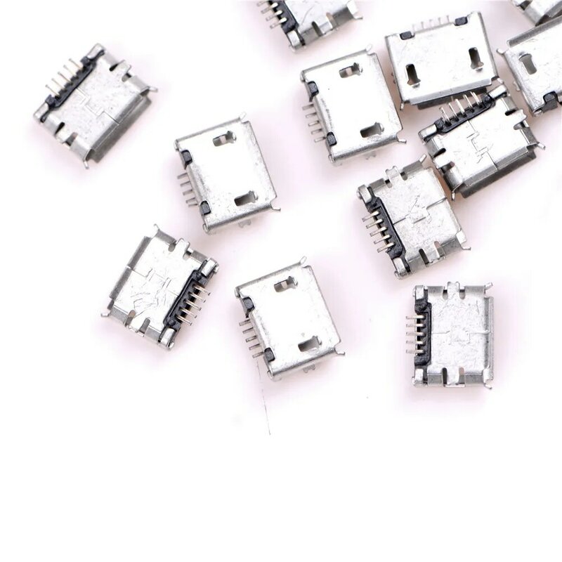 20Pcs IMC 핫 마이크로 USB 타입 B 여성 소켓 5 핀 SMD SMT 납땜 잭 커넥터 도매