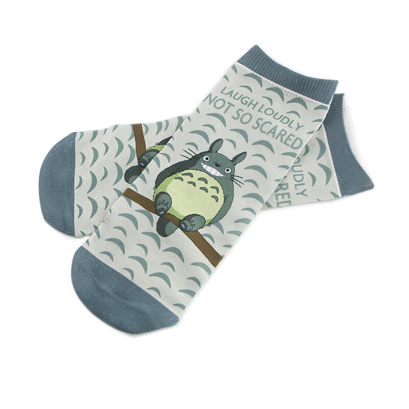 ZF2123-Calcetines cortos con estampado de gato para hombre y mujer, calcetín Unisex cómodo con estampado de dibujos animados, personalidad, divertido, nuevo, 1 par