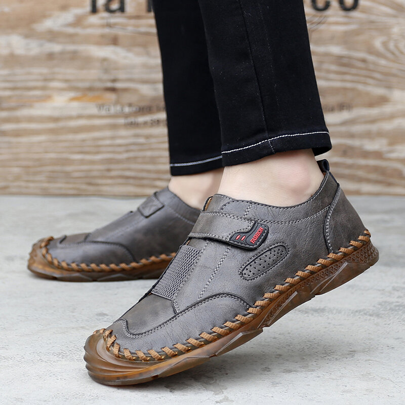 2021 New Men's Casual Leather Shoes Luxury Brand Fashion Designer Comfortable Handmade Shoes Classic Slip-On Loafers Big Size 48
