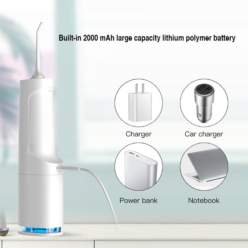 コードレス歯科用口腔洗浄器-360mlポータブルで充電可能なipx8防水3モード水フロッサータンクYXY-802