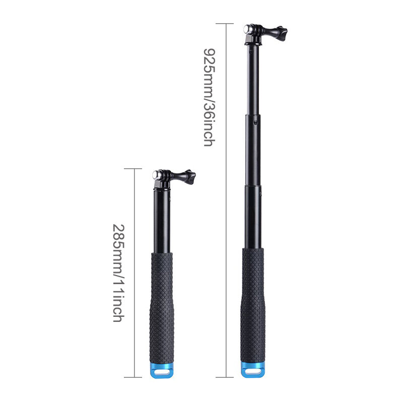 36 inch Extend Pole Selfie Stick Monopod for GoPro Hero 9 8 7 6 5 Yi 4K Eken H9 Sjcam M10 DJI Osmo Action Cam Go Pro Accessory