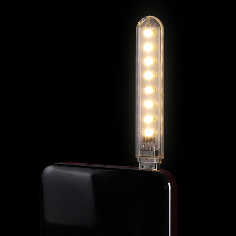 Mini Night ไฟแบบพกพา USB Light DC5V Ultra Bright Study Book 3Leds 8ไฟ LED สำหรับ Power bank โน้ตบุ๊ค PC แล็ปท็อป