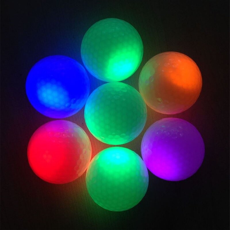 1Pc Light-up Color Flashing Glowing Electronic Golf Ball For Night Golfing Gift Drop shipping