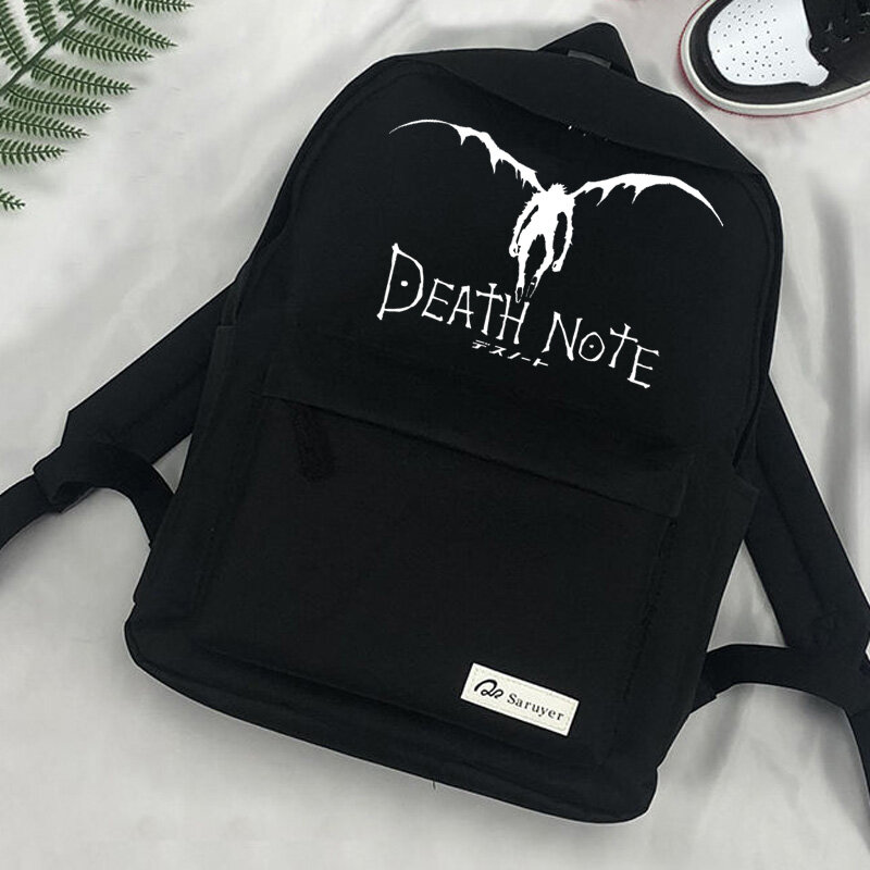 Death Note-mochila de anime para ordenador portátil, morral escolar para mujer, morral para chica