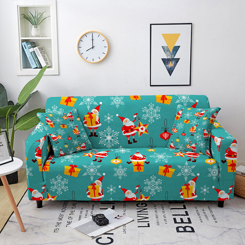 Рождественский чехол для дивана, чехол для углового дивана, эластичный чехол для дивана, чехол для гостиной, защита для дивана