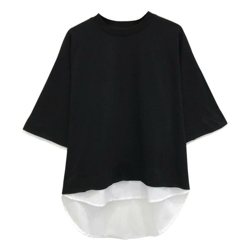 Fashion Women Short Sleeve Loose O Neck Patchwork Breathable T-shirt Top Blouse