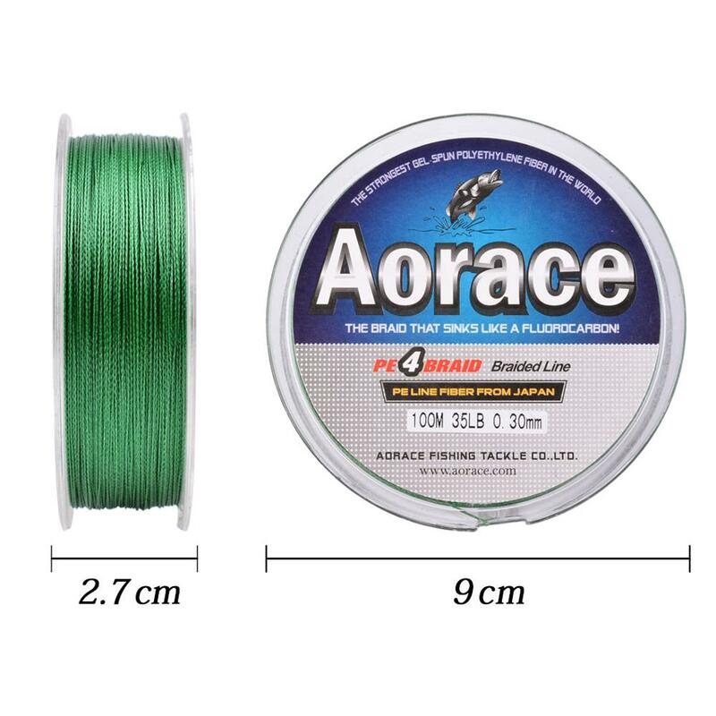 1 línea de Pesca 100M PE trenzada línea de Pesca 4 hebras 6-100LB multifilamentos Pesca líneas para Pesca de carpa buena para los peces trenza