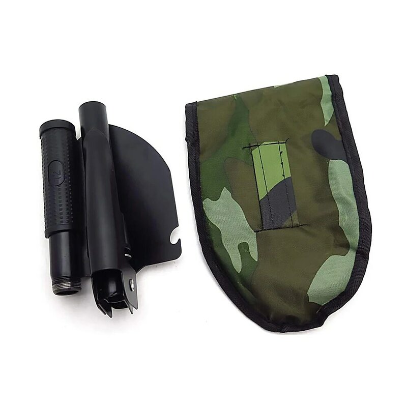 Outdoor Tool Folding Shovel Mini Military Survival Shovel With Pickaxe Saw Opener Compass For Car Emergency Gardening
