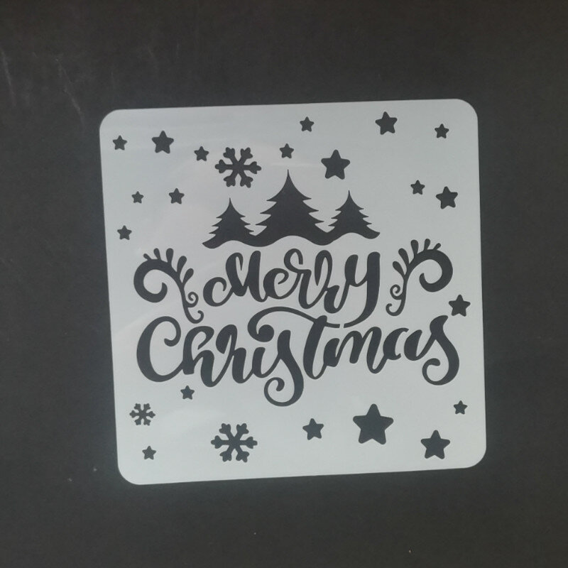 13*13 Giáng Sinh Pvc Lớp Dựng Stencils Cho DIY Thêu Sò/Album Ảnh Trang Trí Nổi Tự Làm Thẻ Giấy Thủ Công